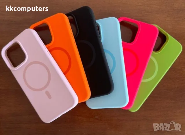 Калъф Liquid Silica MagSafe за iPhone 15 Pro Max 6.7 / Виолетов / + Протектор Баркод : 3131514, снимка 5 - Калъфи, кейсове - 49003572