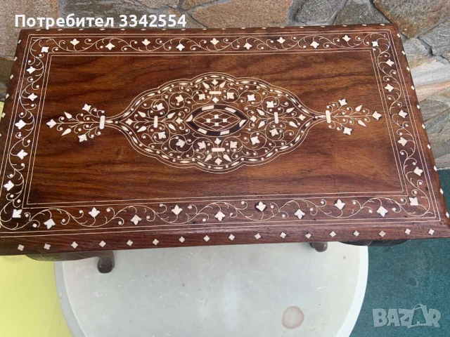 МАСА МАСИЧКА ЧИПЪНДЕЙЛ ИНТАРЗИЯ, снимка 5 - Антикварни и старинни предмети - 51299431