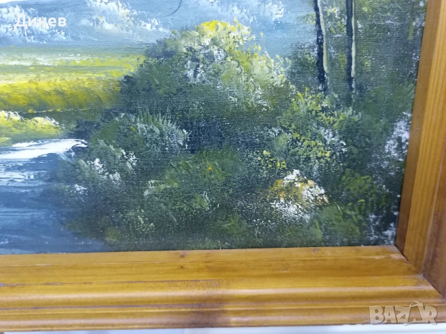 Големи маслени пейзажи (90x50 см) – Старинно излъчване!, снимка 8 - Декорация за дома - 53445361