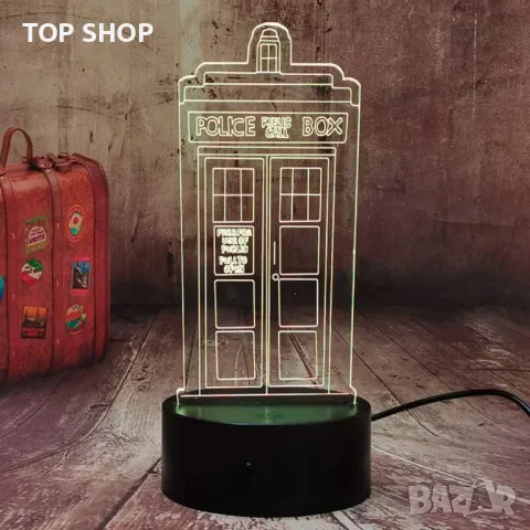 3D LED лампа Полицейска станция, снимка 2 - Лед осветление - 48500152