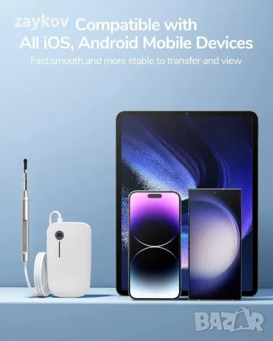 Цифров отоскоп Teslong с средство за премахване на ушна кал, снимка 4 - Друга електроника - 47309498