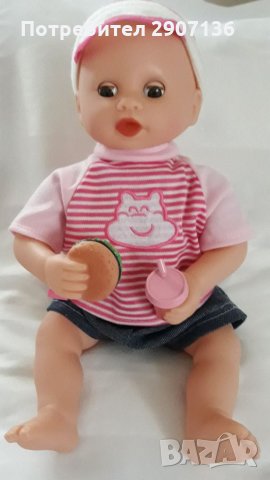 КУКЛА С ФУНКЦИИ, ГОВОРИ, ПЛАЧЕ, И СЕ ХРАНИ СЪС САНДВИЧ И ПИЕ ВОДА, снимка 2 - Кукли - 35170853