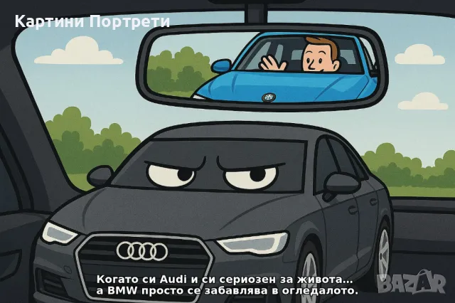 Сериозното Ауди и веселото BMW., снимка 3 - Декорация за дома - 50130817