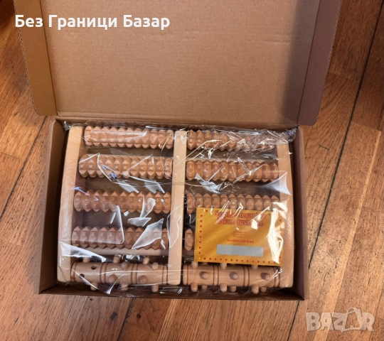 Нов Дървен ролер масажор за стъпала – релакс и стимулиране на кръвообращение