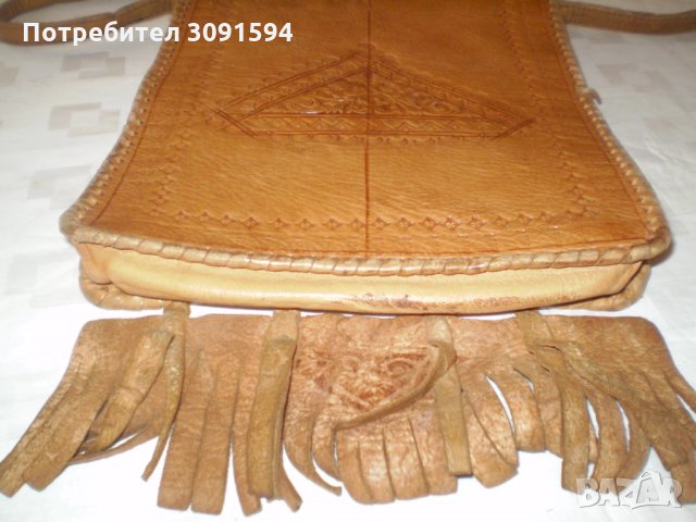 Ретро  дамска кожена чанта естествена кожа, снимка 6 - Чанти - 33543792
