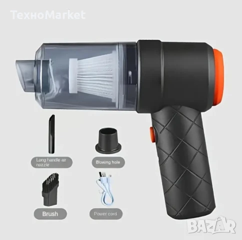Малка мощна Безжична автомобилна прахосмукачка 2800mAh Гаранция 24 месеца , снимка 4 - Аксесоари и консумативи - 50637494
