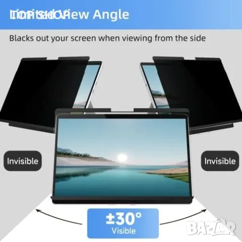 Нов Магнитен екран за поверителност за 13,5-инчов подвижен филтър Лаптоп Microsoft, снимка 3 - Лаптоп аксесоари - 49321387