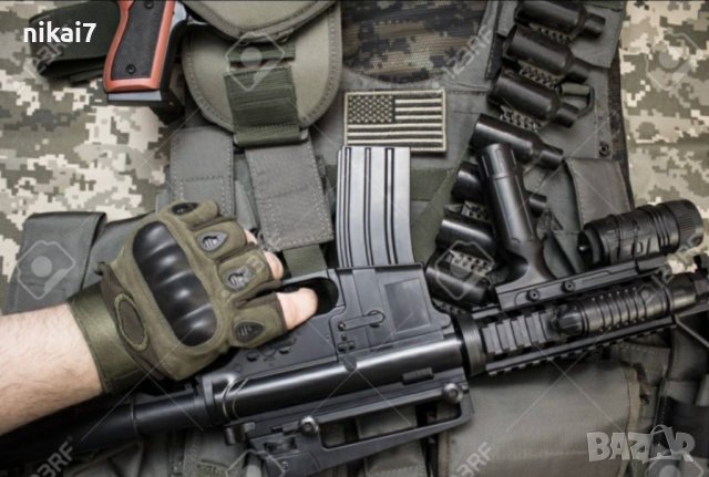 тактически ръкавици военни с протектори самозащита стрелба лов airsoft, снимка 8 - Екипировка - 37641082