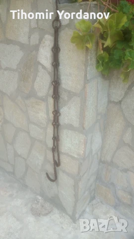 Верига за огнище от ковано желязо., снимка 3 - Антикварни и старинни предмети - 50966177