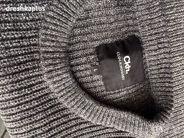 CLOCKHOUSE Пуловер • Размер L • Сив/Тъмносив, снимка 4 - Пуловери - 53219063