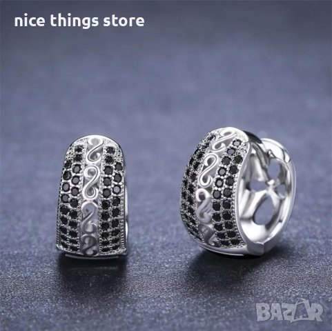 Красиви сребърни обици 236, снимка 1