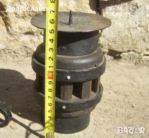 Свещници: от колело на каруца дърво ковано желязо, свещник, елен елени ангел ангели, снимка 6 - Други ценни предмети - 28874355