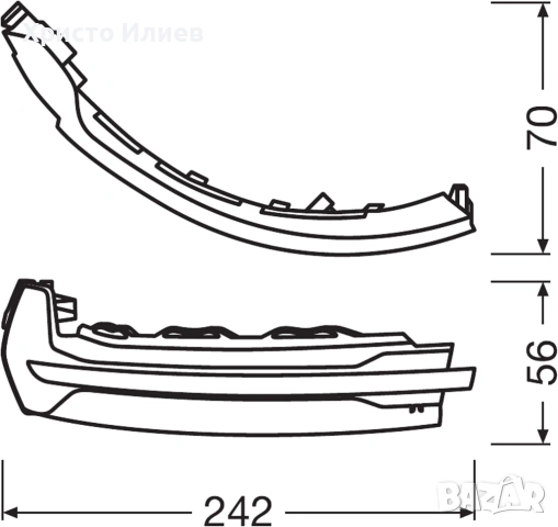 Странични мигачи за външни огледала Osram LEDDMI 8V0 BK S , снимка 6 - Аксесоари и консумативи - 53606681
