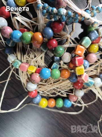 Керамични гердани и гривни -стилни и изискани🥰, снимка 8 - Колиета, медальони, синджири - 51200636