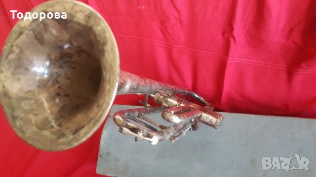 Старинен тромпет Lignatone, снимка 4 - Духови инструменти - 26742292
