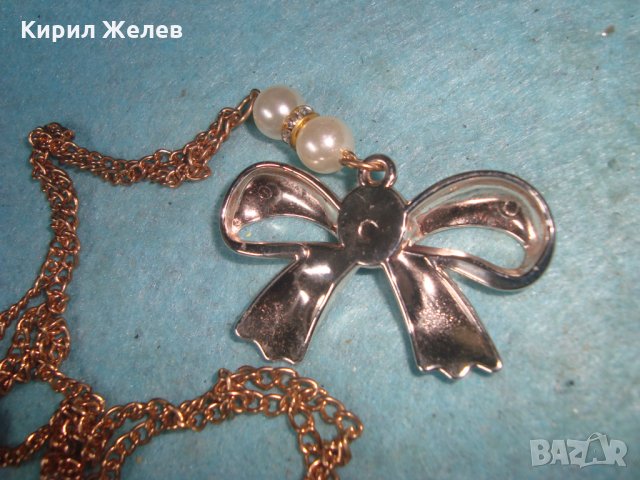 СКЪПОЦЕННА АРТ НУВО СТИЛ БЛЕСТЯЩА ПАНДЕЛКА - МЕДАЛЬОН КОЛИЕ със ЗЛАТИСТО СИНДЖИРЧЕ 20203, снимка 5 - Колиета, медальони, синджири - 35100900