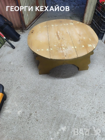 голям плетен куфар в много добро състояние и кръгла маса, снимка 7 - Антикварни и старинни предмети - 53299459