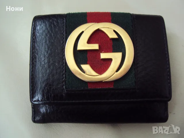 Дамско портмоне на Gucci  Естествена Кожа Златна Gucci Емблема, снимка 2 - Портфейли, портмонета - 49921390