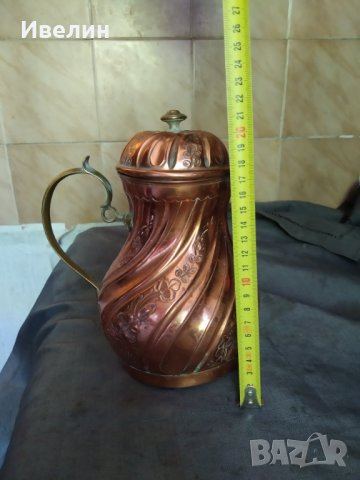 стара медна кана, снимка 3 - Антикварни и старинни предмети - 32826727