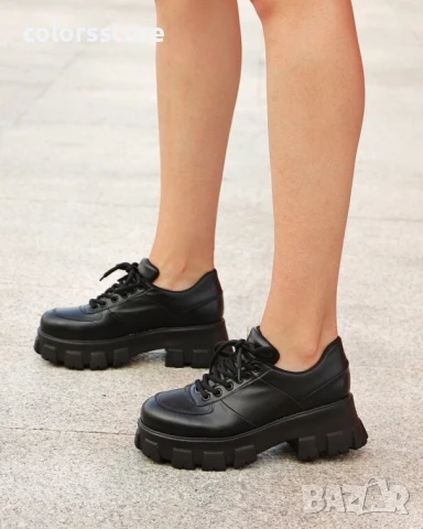 Равни обувки - черна кожа - DTV88

