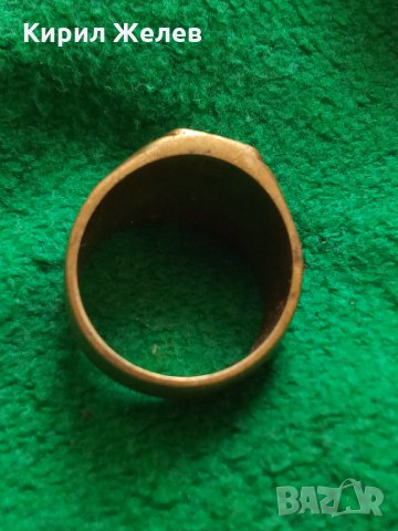 ПОЗЛАТЕН Пръстен стар бронзов РЪЧНА ИЗРАБОТКА За КАЛЕКЦИЯ 2705, снимка 5 - Антикварни и старинни предмети - 33370293