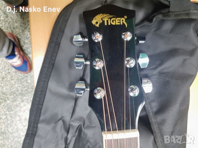 Tiger Acg4-bk Guitar - Electro-Аcoustic Black - електро акустична китара -КАТО НОВА Made in UK , снимка 6 - Китари - 32657230