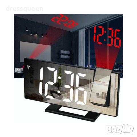 3967 Проектиращ настолен часовник с огледален дисплей, снимка 2 - Други - 44015708