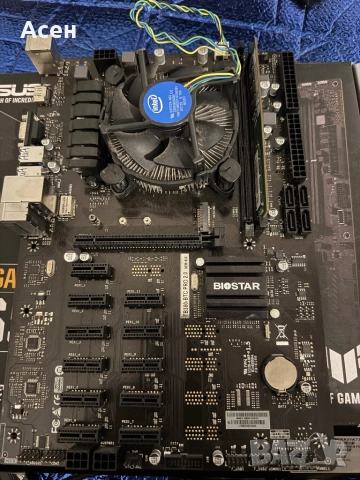 Дънна платка Biostar TB360-BTC PRO И процесор Intel Core i3-8100 4-ядрен, снимка 3 - Видеокарти - 46719211