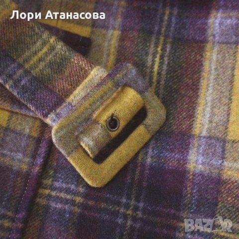 Вълнено дамско елегантно яке Lee Cooper Check Wool Coat Ladies, снимка 4 - Палта, манта - 27602186