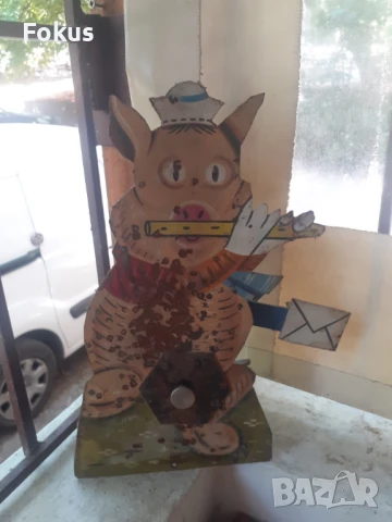 Стара бълг.метална мишена играчка от стрелбище пушкаджийница, снимка 7 - Антикварни и старинни предмети - 51132185