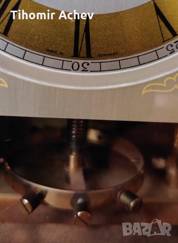 Уникален немски механичен настолен часовник HETTICH, снимка 2 - Антикварни и старинни предмети - 34835003