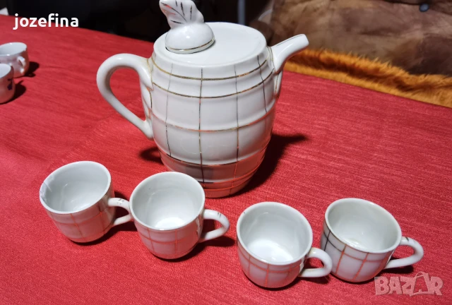 Комплект чашки и каничка за греена ракия