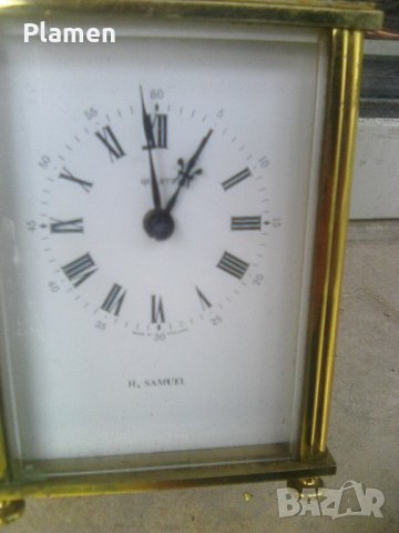 Английски настолен кварцов часовник изработен от месинг, снимка 5 - Други - 36996965