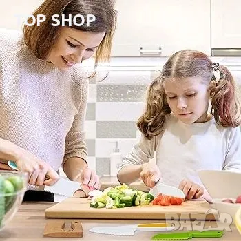 Комплект детски кухненски ножове от 8 части за рязане и готвене на плодове или зеленчуци, снимка 2 - Други - 48718710