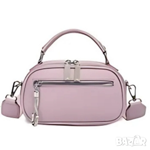 Модерна дамска чанта с ципове в различни цветове, снимка 6 - Чанти - 52098252