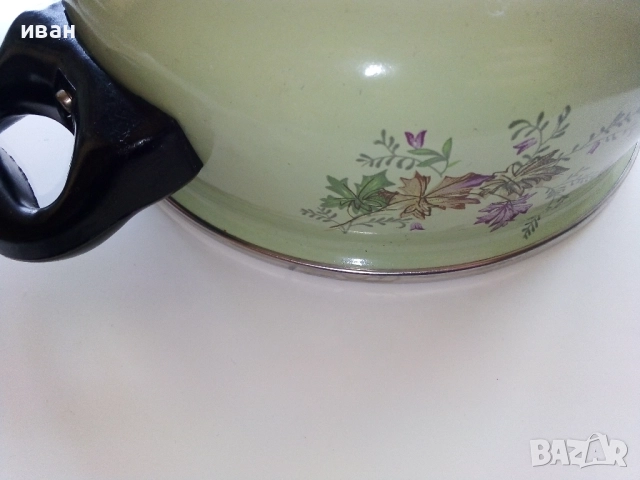 Стара неупотребявана емайлирана тенджера "МЗ Брацигово", снимка 9 - Антикварни и старинни предмети - 52886377