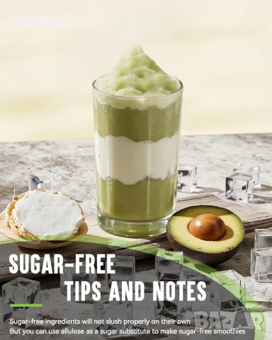 INOVIVA машина за скрежина слуши за дома, 2.0 л, не е необходим лед, 5 режима, снимка 6 - Кухненски роботи - 51156395