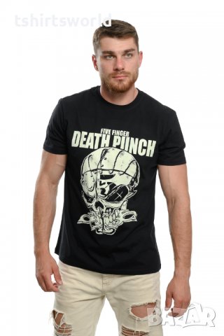 Нова мъжка тениска с дигитален печат на музикалната група Five Finger Death Punch, снимка 6 - Тениски - 37674879
