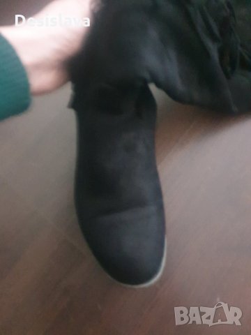 Велурени чизми с ресни , снимка 2 - Дамски ботуши - 28030499