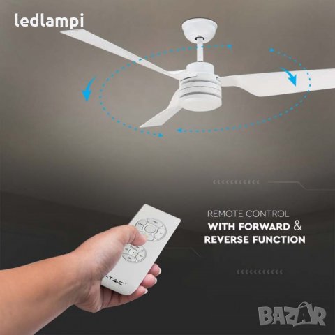 Вентилатор за таван 65W 3перки 132cm, снимка 3 - Вентилатори - 33540662