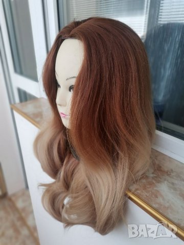 Нова светло кафява перука с път  -75 см - мод.80, снимка 3 - Аксесоари за коса - 20118532