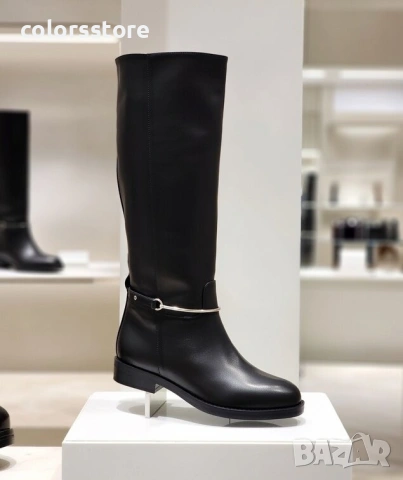 Равни ботуши - черна кожа - DTL5 