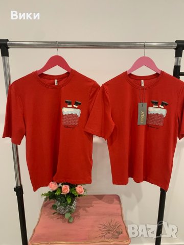 Коледна тениска на Only, снимка 3 - Тениски - 42986933