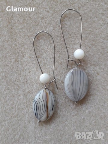 Обеци със седеф, снимка 3 - Обеци - 26863651