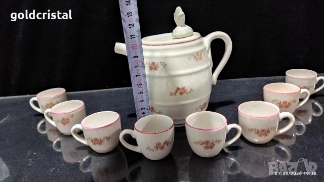 Стар български порцелан чашки с бърдуче , снимка 8 - Антикварни и старинни предмети - 53308059