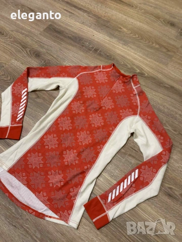 Дамска ! Helly Hansen  Merino Wool Warm Freeze 1/2 Zip Base Layer , L размер, снимка 6 - Спортни екипи - 53099638