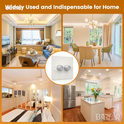 Klarlight Превключвател за димируеми LED светлини с функция за памет 200W, бял, снимка 4 - Лед осветление - 43947099