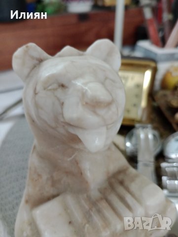 Мраморна фигура на мечка , снимка 3 - Декорация за дома - 40737731