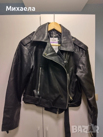 Дамско кожено яке , снимка 3 - Якета - 52678737