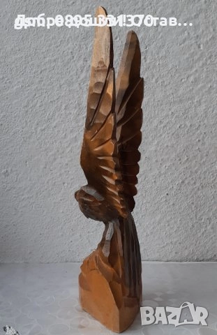 24 см Орел, фигура, птица дърворезба, пластика, статуетка, друга птица, снимка 11 - Статуетки - 39749300